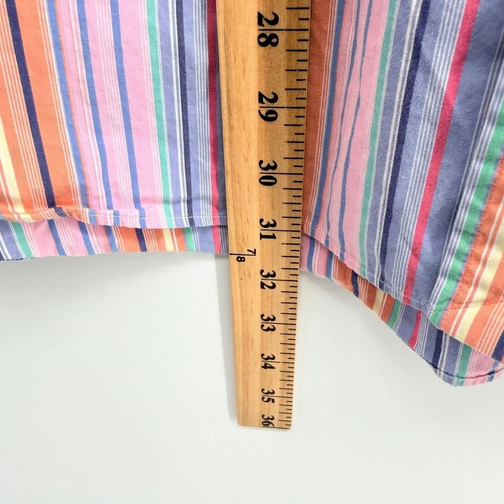 Vintage Polo Ralph Lauren Westerton Shirt Mens XXL Multi‎ Color Striped Cutaway